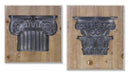Melrose Vintage Pillar Design Wall Plaque, Rustic, Wood