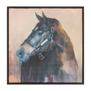 Melrose Framed Horse Canvas Art 24"SQ Wall Decor, Modern, Rustic, Wood
