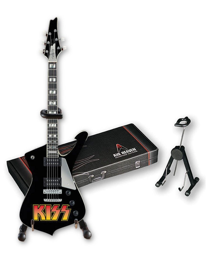Kiss Logo Paul Stanley Iceman Mini Guitar