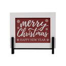 Melrose Merry Christmas/Happy New Year Sign 8.5"L