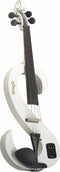 Stagg S-Shaped 4/4 Electric Violin w/ Soft Case & Headphones White New Open Box