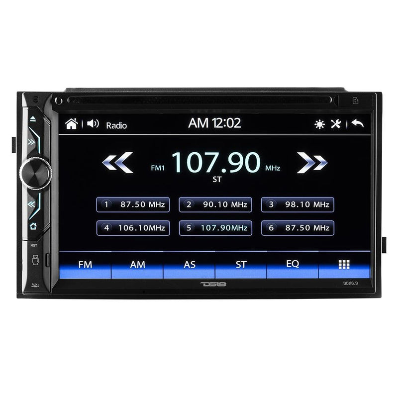 DS18 6.9" Touchscreen Double-Din Head unit with DVD, Bluetooth, USB and Mirror Link - DDX6.9
