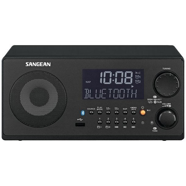 Sangean Portable AM/FM Radio, Black, WR22BK