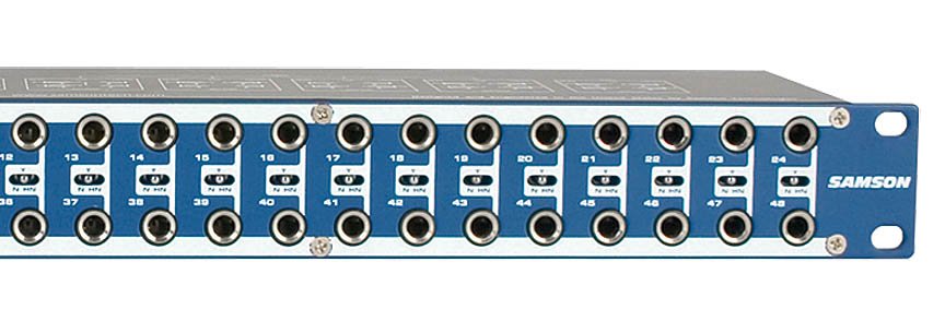 Samson 48-Point Balanced Patchbay with Front Panel Switches - S