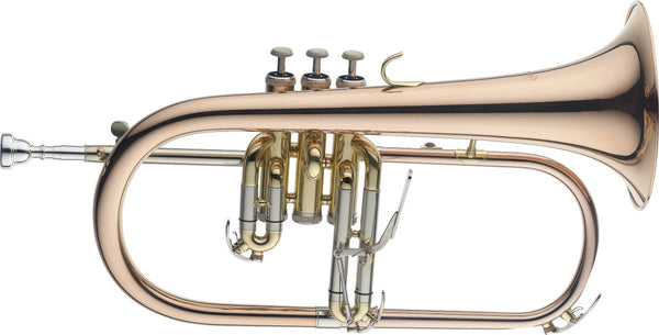 Stagg Bb Flugelhorn Goldbrass Instrument with Soft Case - LV-FH6205