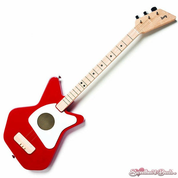 Loog Pro 3-Stringed Acoustic Guitar - Red