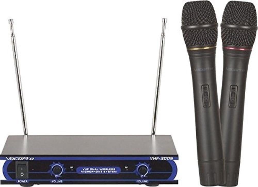 VocoPro VHF-3005-3 Dual Channel VHF Wireless Microphone System