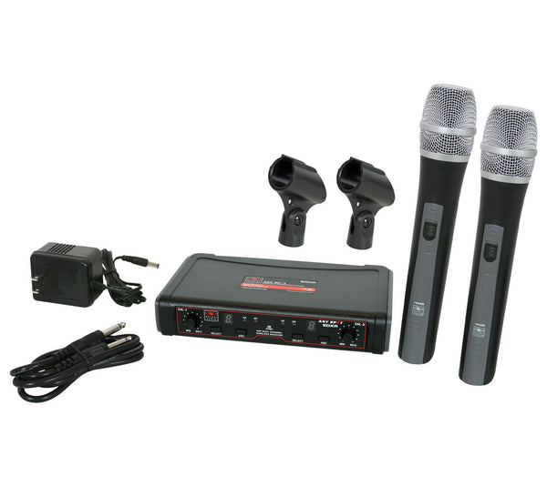 Galaxy Audio EDXRHH38D Dual-Channel Handheld Wireless Mic System, D: 584-607 MHz