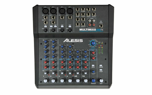 Alesis MultiMix 8 USB FX | 8-Channel Mixer with Effects & USB Audio Interface