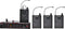 Galaxy Audio 4-Pack 16 CH Stereo Wireless In-Ear Monitor System - AS9504P2