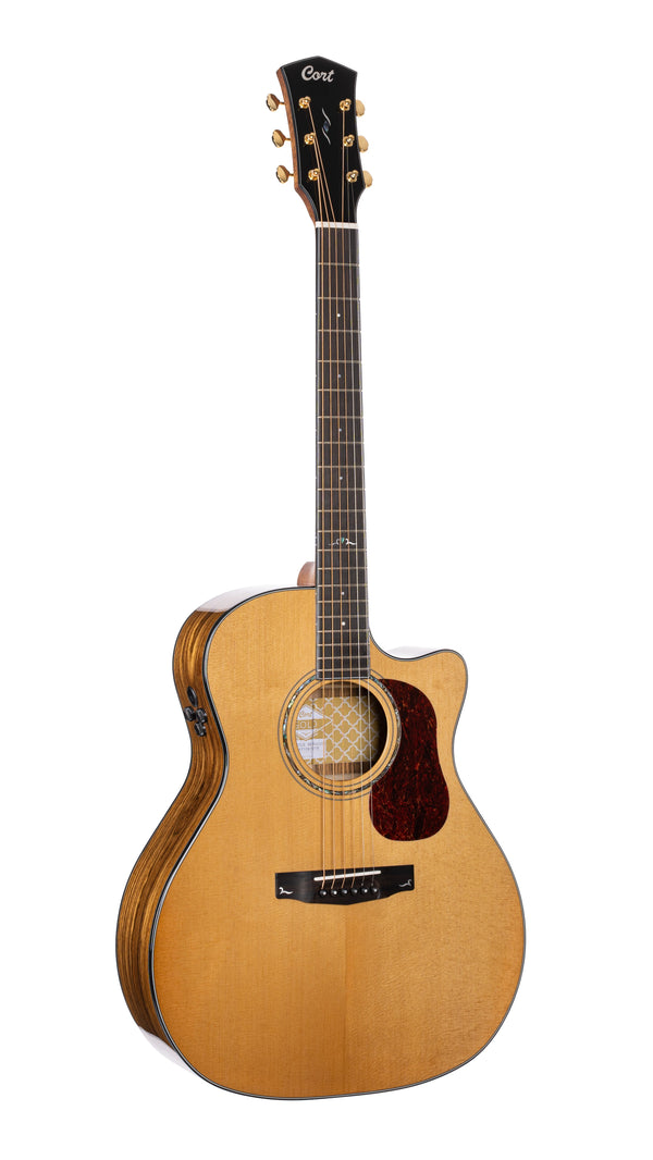 Cort GOLDA6-BO Gold Series Bocote Acoustic Electric Guitar - Natural Glossy