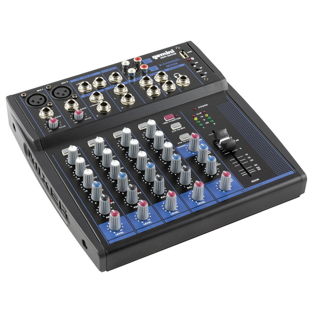 Pyle Pro PMXU83BT Compact 8-Channel, Bluetooth-Enabled Audio Mixer