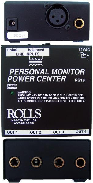 Rolls Power Center for PM Series Personal Monitors PS16