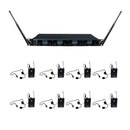 Vocopro Digital UHF PLL Wireless Mic System w/ 8 Headset Vocal Microphones