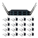 Vocopro Digital UHF PLL Wireless Mic System w/ 16 Headset Vocal Microphones