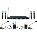 Vocopro 8-User Wireless Mic System w/ Handheld Headset & Podium Mics Digital PLL