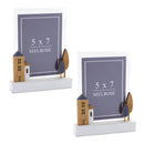 Melrose Wood Tabletop Photo Frame (Set of 2) Multicolor Decor Home Accent