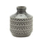 Melrose Goemetric Terra Cotta Vase with Black Finish 7"H