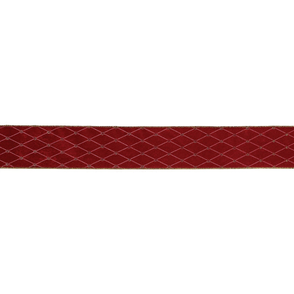 Melrose Diamond Pattern Wired Ribbon 2.5" x 5 Yds.