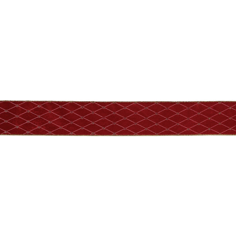 Melrose Diamond Pattern Wired Ribbon 2.5" x 5 Yds.