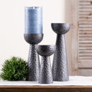 Melrose Hammered Design Candle Holder (Set of 3)