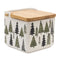 Melrose Ceramic Pine Tree Canister with Wood Lid 5.25"L