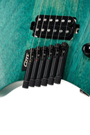 Cort Space 6GTR Multi-Scale Electric Guitar w/ Bag Semi Gloss Turquoise
