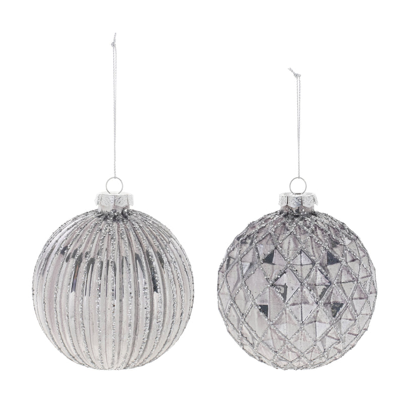 Melrose Glittered Glass Ball Ornament (Set of 6)