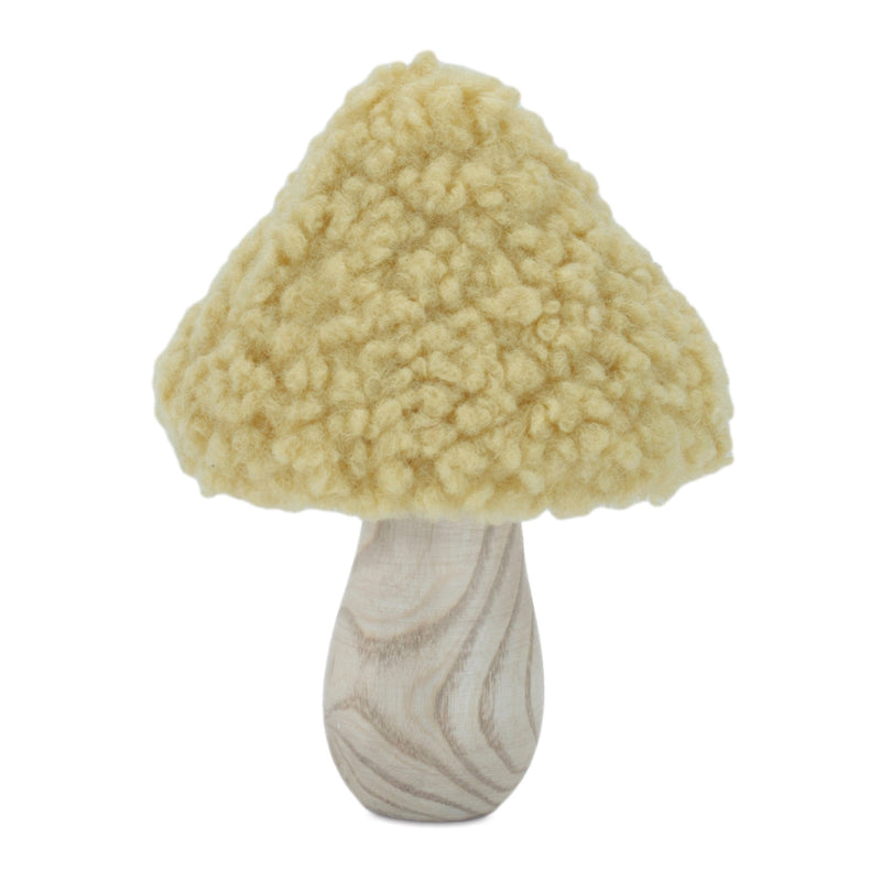 Melrose Set of 2 Wood & Fabric Mushroom Figurines
