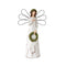 Melrose Frosted Winter Angel with Bird and Wreath Accent (Set of 2)