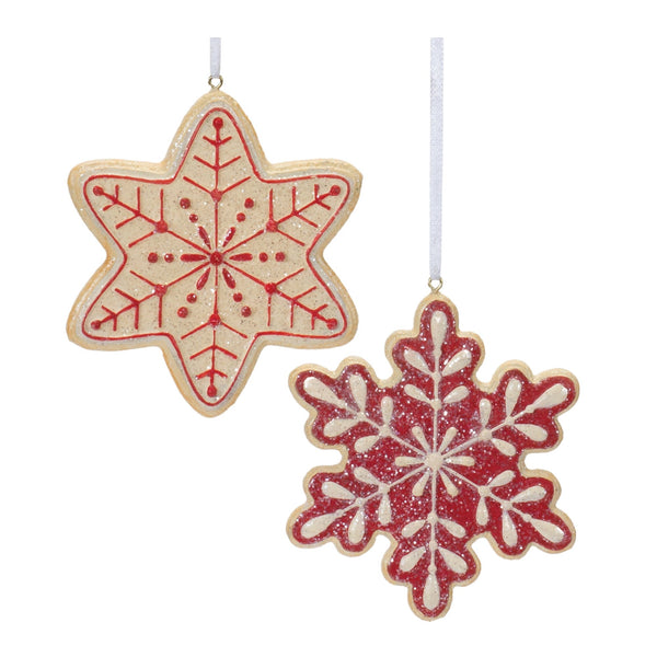 Gingerbread Snowflake Cookie Ornament (Set of 12)