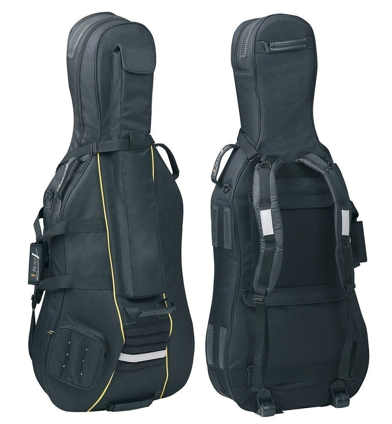 GEWA PURE Classic CS25 Cello Gig Bag 4/4 - 25mm Padding, Wheels, Black