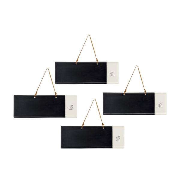 Melrose Black and White Hanging Sentiment Chalkboard Wall Decor, Nautical