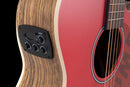 Ovation Applause Jump OM Cutaway Electric-Acoustic Guitar Lipstick Red