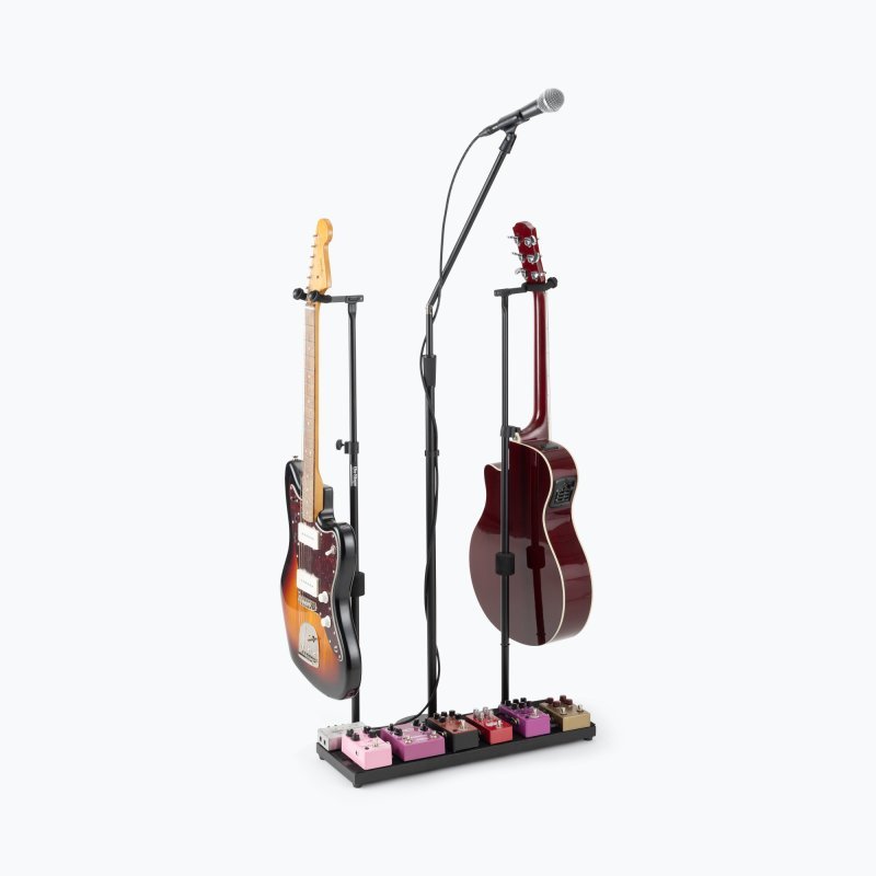 On‑Stage GPA1003 Pedalboard Utility Stand Black Heavy‑Base Mic Holder