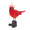 Melrose Winter Cardinal Bird Figurine with Santa Boots and Hat (Set of 3)