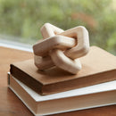 Melrose Oak Wood Square Link Decor (Set of 3)