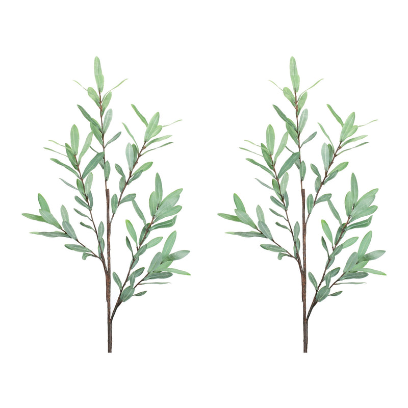 Melrose Olive Leaf Twig Branch (Set of 2)