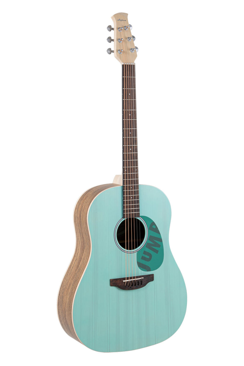 Ovation Applause Jump Slope Shoulder Dreadnought Acoustic Guitar Celeste Blue