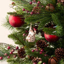 Melrose Santa with Deer and Cardinal Bird Ornament (Set of 6)