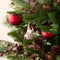 Melrose Santa with Deer and Cardinal Bird Ornament (Set of 6)
