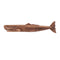 Melrose Pine Wood Whale Wall Accent 34"L, Nautical, Modern, Rustic, Wood, Metal