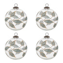 Melrose Leaf Etched Ball Ornament (Set of 4)