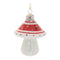 Melrose Glittered Glass Mushroom Ornament (Set of 6)