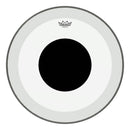 Remo Powerstroke 3 Clear 22" Bass Drumhead w/ Top Black Dot - P3-1322-10