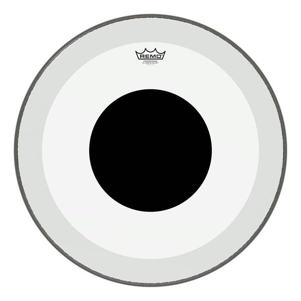 Remo Powerstroke 3 Clear 22" Bass Drumhead w/ Top Black Dot - P3-1322-10