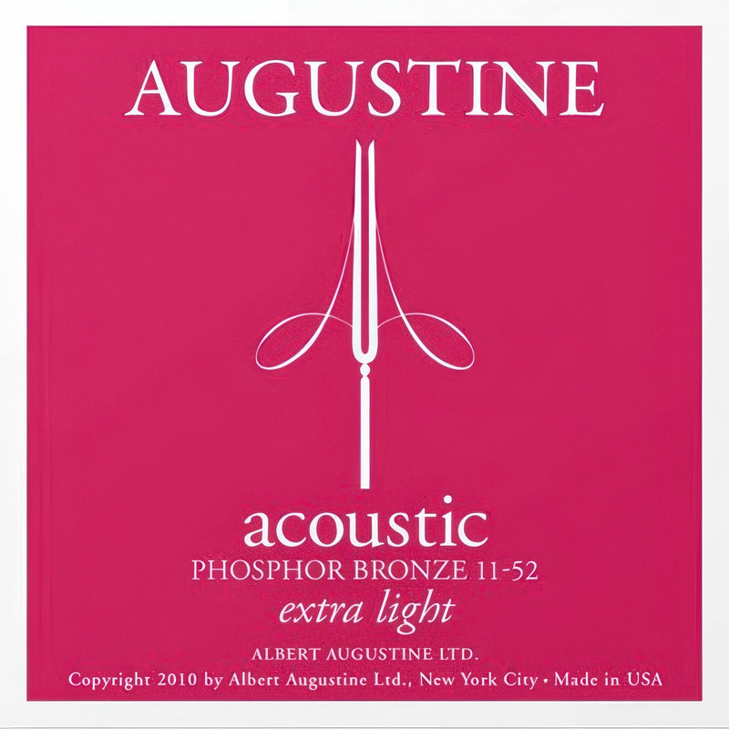 Augustine Acoustic Phosphor Bronze Guitar Strings Extra-Light (11-52) – 12-Pack