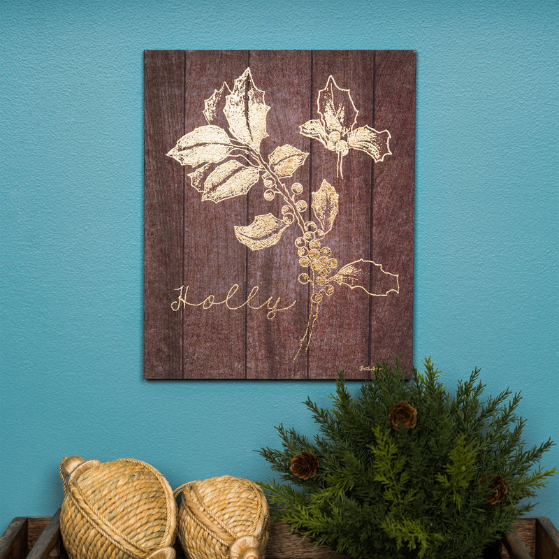 Melrose Laurel and Holly Plaque (Set of 2)