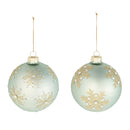 Melrose Green Glass Ball Ornaments (Set of 6)