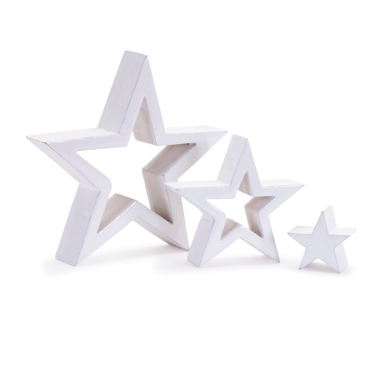 Melrose Wood Triple Star Puzzle (Set of 2)